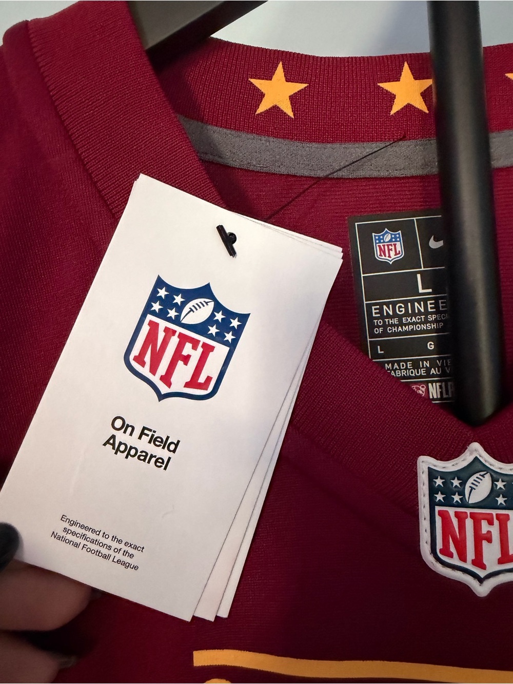 NWT Official NFL Washington Commanders Jayden Daniels Jersey - Boys L 14/16. - Picture 4 of 5